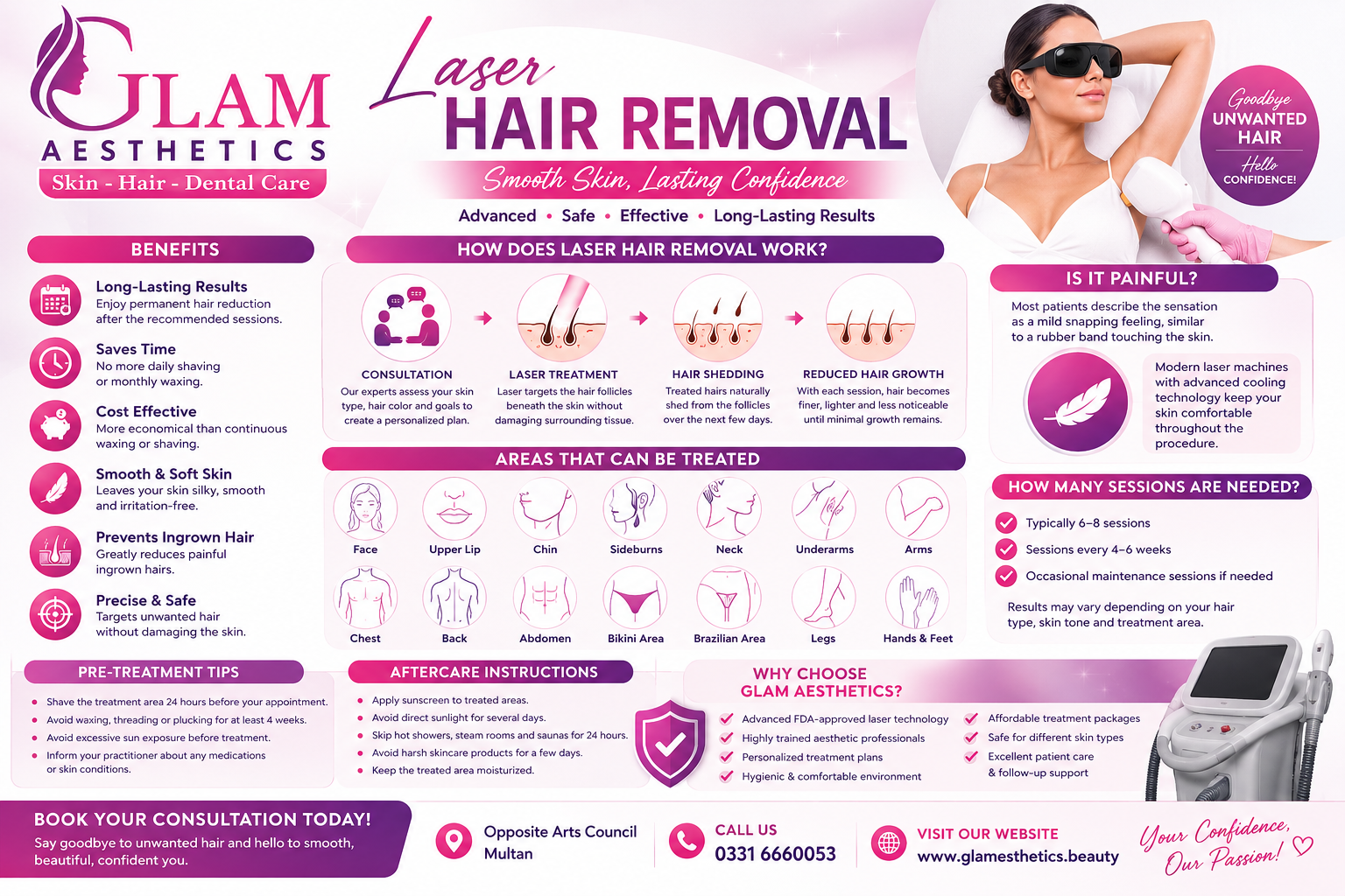 Achieve Silky Smooth, Hair-Free Skin with Advanced Laser Technology