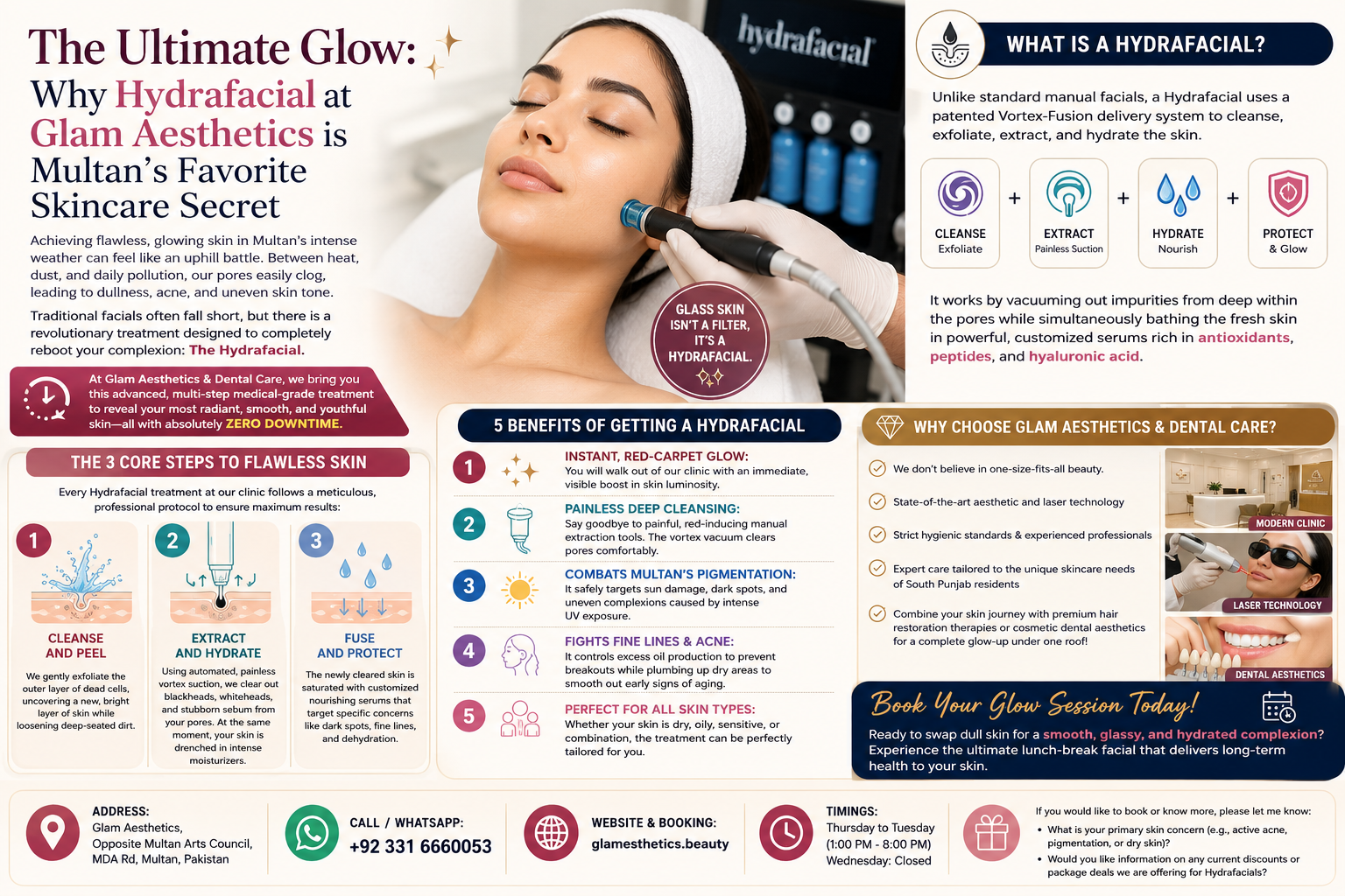 The Ultimate Glow: Why Hydrafacial at Glam Aesthetics is Multan’s Favorite Skincare Secret